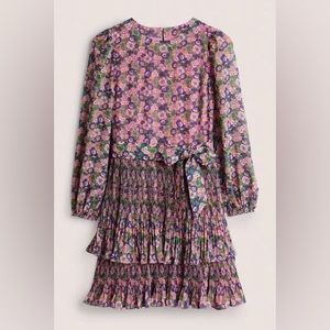 BODEN plisse mini dress